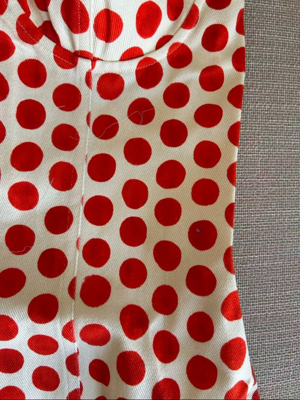 Cara Cara NYC Claudine Mini Dress 0/4/8 Celeste Spot Red Polka Dot - Picture 9 of 13